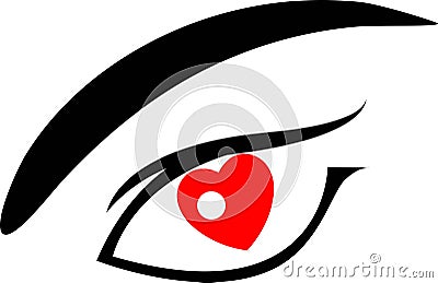 Love eye Vector Illustration