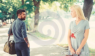 Love at first sight concept. Casual encounter, meet Stock Photo