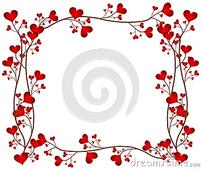 Love Flower Frame Stock Photo