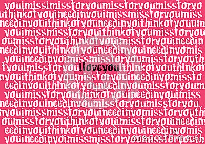 Love font pattern Stock Photo