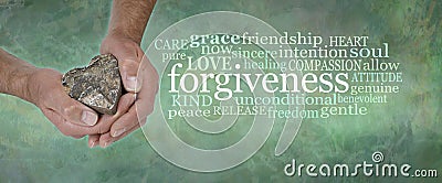 Love and Forgiveness Word Tag Cloud Stock Photo