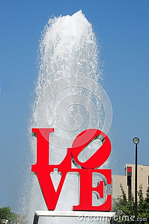 Love fountain Editorial Stock Photo