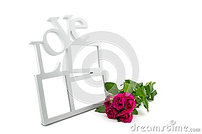 love frame, rose Stock Photo