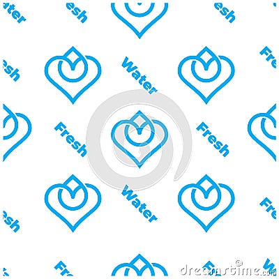 love fresh water seamless pattern vector Vector Illustration