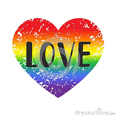 Love gay pride emblem Vector Illustration