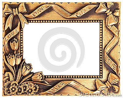 Love gold frame Stock Photo