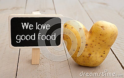 We love good food Stock Photo