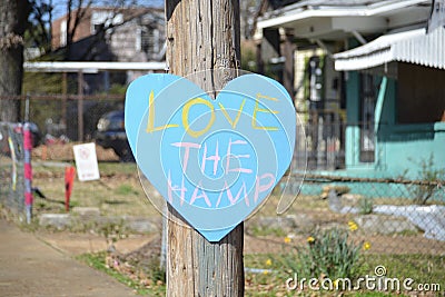 Love the Hamp, Binghampton Community Memphis Editorial Stock Photo