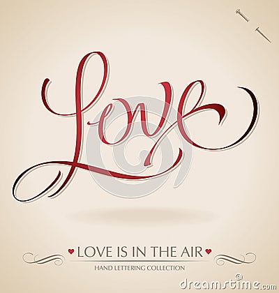 Love hand lettering (vector) Vector Illustration