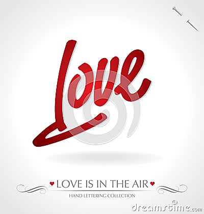 Love hand lettering (vector) Vector Illustration