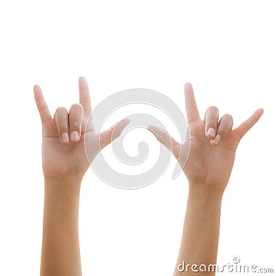 Love hands sign Stock Photo