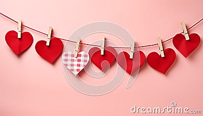 Love hanging in the air, a romantic celebration generated by AI Stock Photo