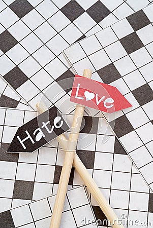Love and Hate Stock Photo