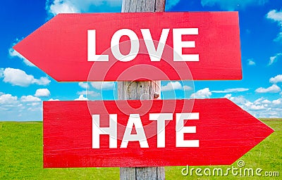 Love or Hate Stock Photo