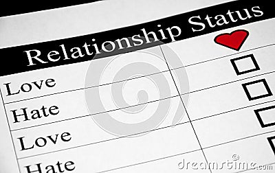 Love-Hate Relationship Stock Photo