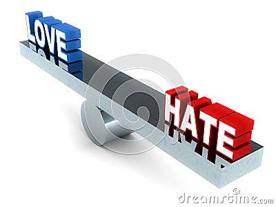 Love and hate Stock Photo