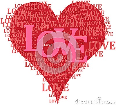 Love and heart Vector Illustration