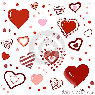 Love Heart as Romantic as Creative. Valentines Day Background Vector Illustration