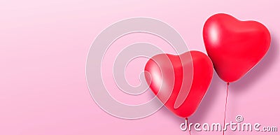 Love heart balloons Stock Photo