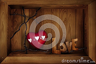 Love with heart Stock Photo