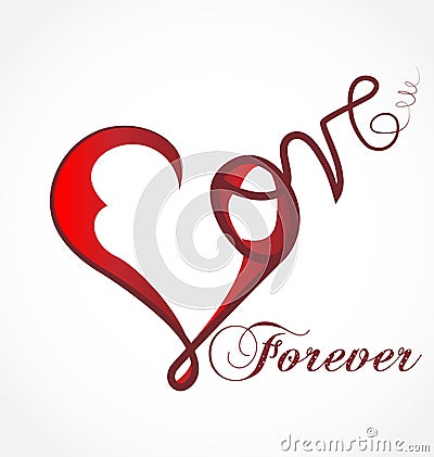 Love heart forever vector icon Vector Illustration