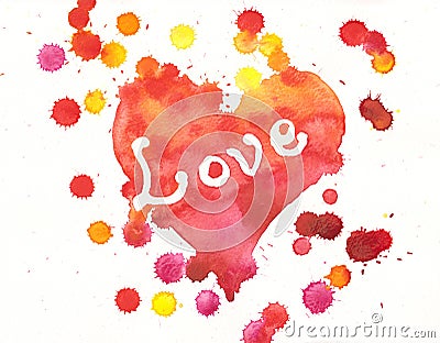 Love heart painting Stock Photo