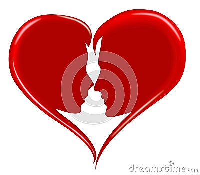 Love heart red romance lovers happy valentine Stock Photo