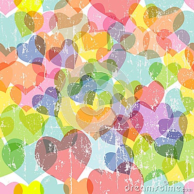 love and heart seamless pattern, Vector Illustration