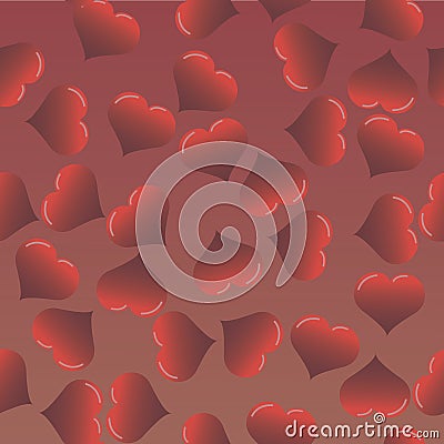 Love heart seamless pattern. vector Vector Illustration