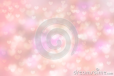 Love heart shape beautiful bokeh background Stock Photo