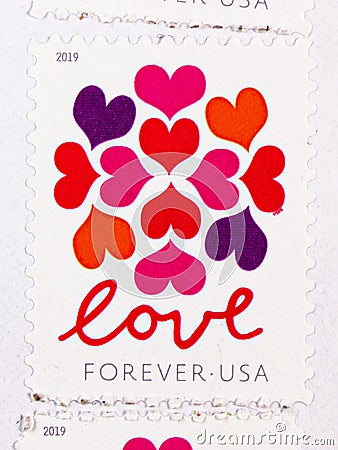 Love: Hearts Blossom, circa 2019 Editorial Stock Photo
