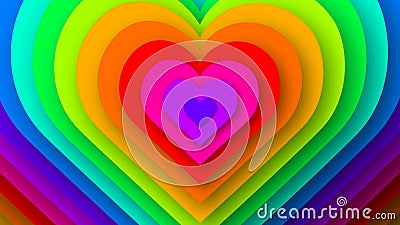 Love hearts expanding abstract background Stock Photo