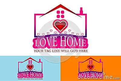 Love Home logo vector icon Editorial Stock Photo