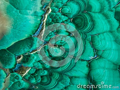 Close View of Green Malachite Stock Photo