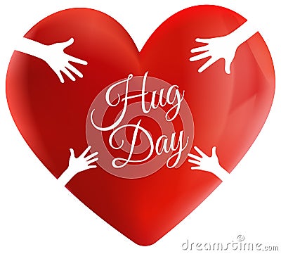 Love Hug Heart Logo design Stock Photo