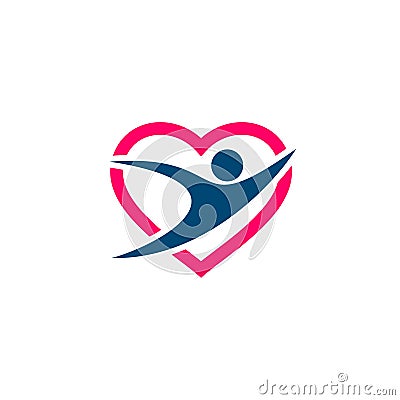 Love Human Shape Logo Template Illustration Design. Vector EPS 10 Vector Illustration