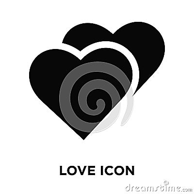 Love icon vector isolated on white background, logo concept of L Vector Illustration