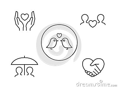 Love icons Vector Illustration