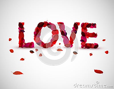 Love illustration lettering Cartoon Illustration