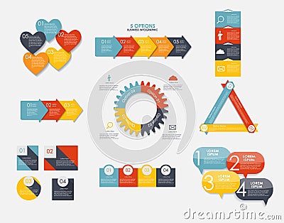 Love Infographic Templates for Business Vector Vector Illustration