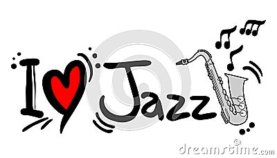 Love jazz Vector Illustration