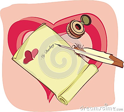 Love letter Vector Illustration