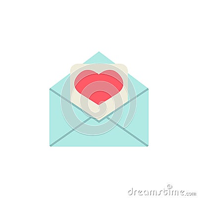 Love letter icon. Vector Illustration