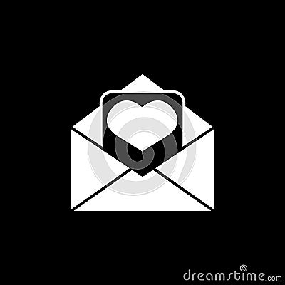 Love letter icon. Vector Illustration