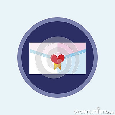 Love letter icon. Vector Illustration. Vector Illustration