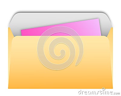 Love letters in envelopes Stock Photo