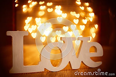 Love lightpainting Stock Photo