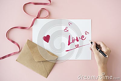 Love Like Adore Affection Care Passion Romance Concept Stock Photo