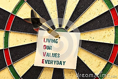 LOVE - Living Our Values Everyday Stock Photo