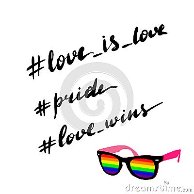 Love is love. Pride. Love Vector Illustration